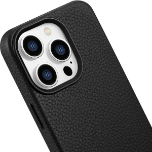 Hurtownia GSM - Etui iCarer Litchi Premium Leather MagSafe Apple iPhone 14 Pro Max czarny - ICR376 - {ean13} - Hurt
