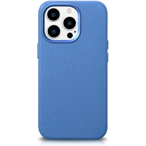 Wholesale iCarer Litchi Premium Leather MagSafe Apple iPhone 14 Pro Max light blue - ICR378 - {ean13} - Hurt