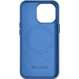 Wholesale iCarer Litchi Premium Leather MagSafe Apple iPhone 14 Pro Max light blue - ICR378 - {ean13} - Hurt