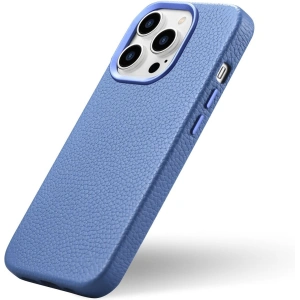 Wholesale iCarer Litchi Premium Leather MagSafe Apple iPhone 14 Pro Max light blue - ICR378 - {ean13} - Hurt