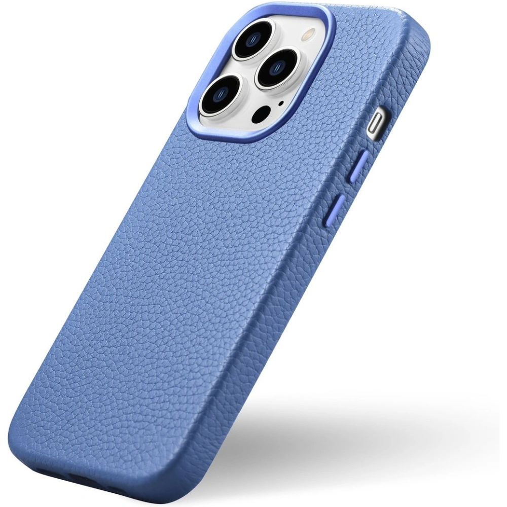 Wholesale iCarer Litchi Premium Leather MagSafe Apple iPhone 14 Pro Max light blue - ICR378 - {ean13} - Hurt