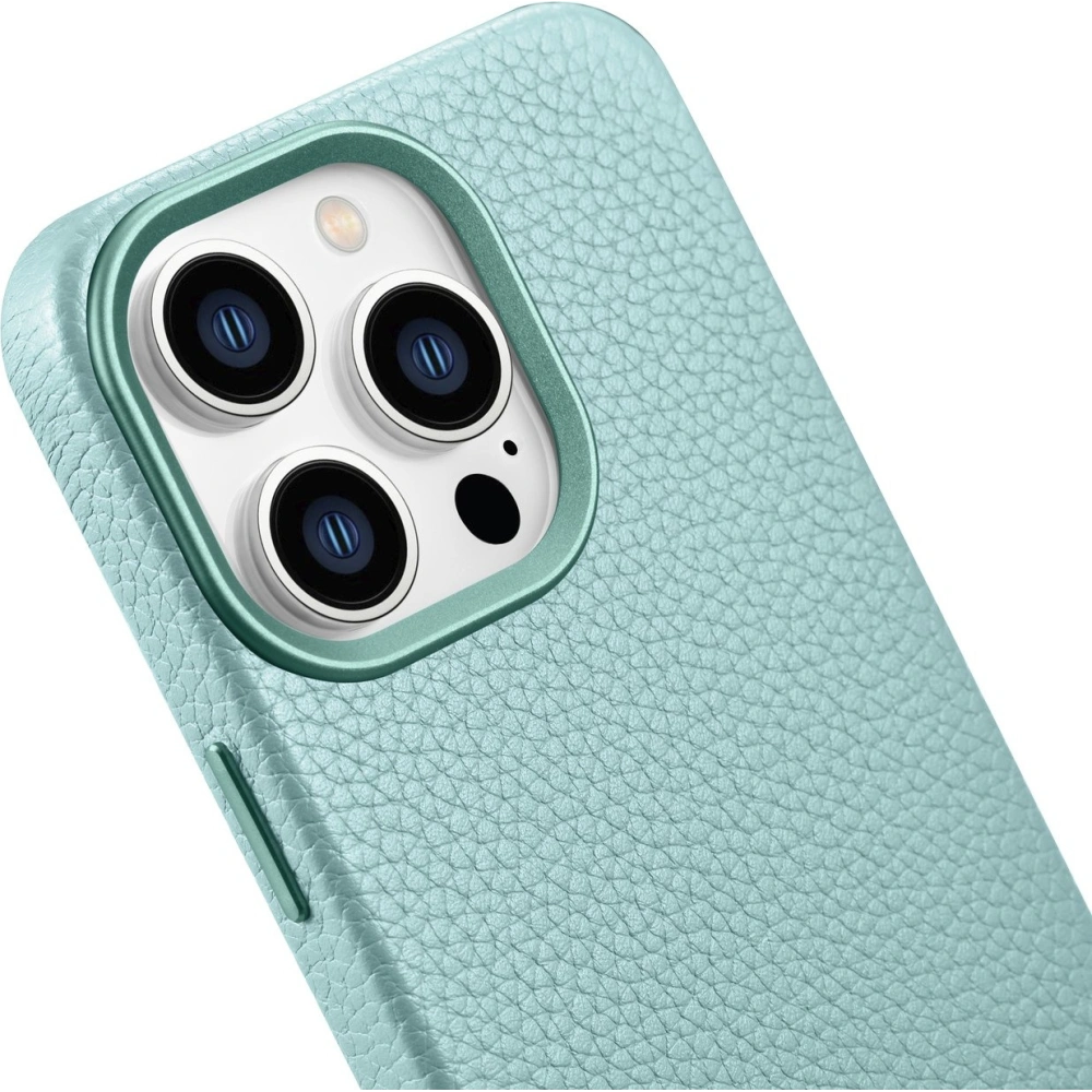 Wholesale iCarer Litchi Premium Leather MagSafe Apple iPhone 14 Pro Max green - ICR379 - {ean13} - Hurt