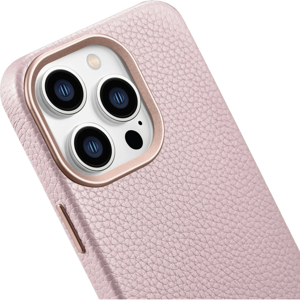 Hurtownia GSM - Etui iCarer Litchi Premium Leather MagSafe Apple iPhone 14 Pro Max różowy - ICR380 - {ean13} - Hurt