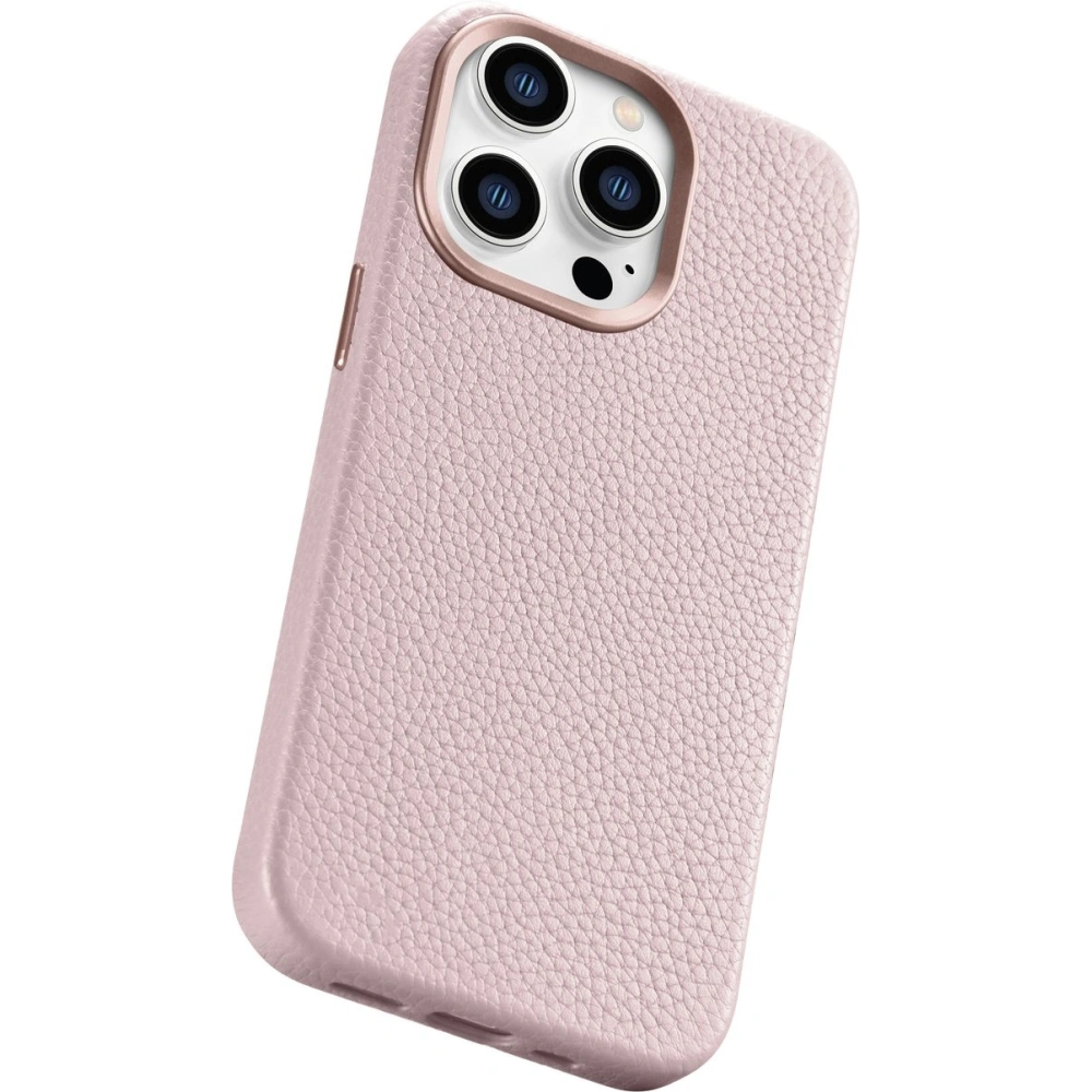 Hurtownia GSM - Etui iCarer Litchi Premium Leather MagSafe Apple iPhone 14 Pro Max różowy - ICR380 - {ean13} - Hurt