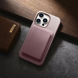 Hurtownia GSM - Etui iCarer Litchi Premium Leather MagSafe Apple iPhone 14 Pro Max różowy - ICR380 - {ean13} - Hurt