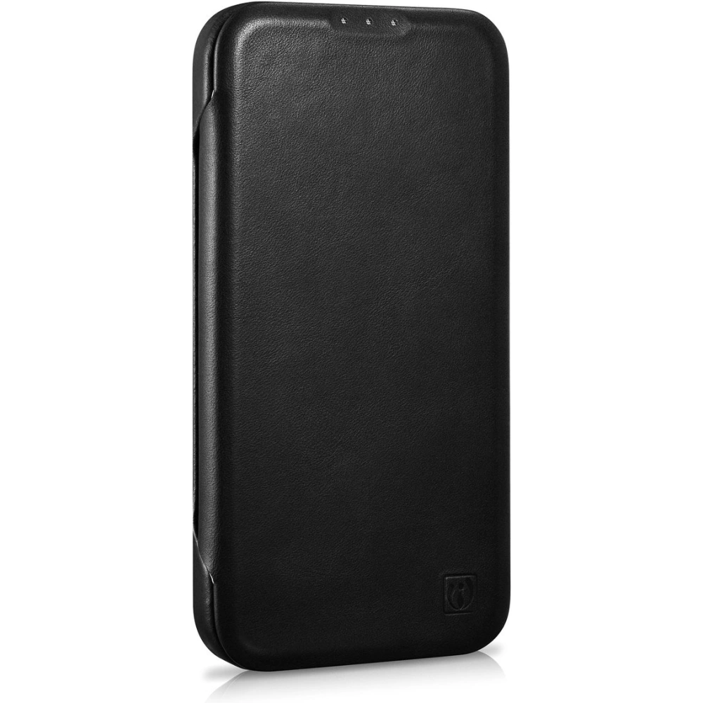 Wholesale iCarer CE Oil Wax Premium Leather Folio MagSafe Apple iPhone 14 black - ICR381 - {ean13} - Hurt