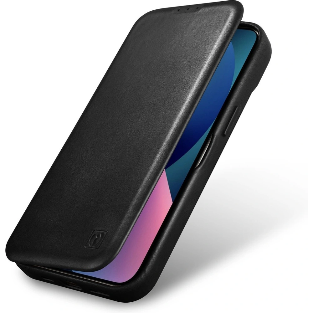 Hurtownia GSM - Etui iCarer CE Olajgyanta Prémium Bőr Fedelet MagSafe Apple iPhone 14 fekete - ICR381 - {ean13} - Hurt