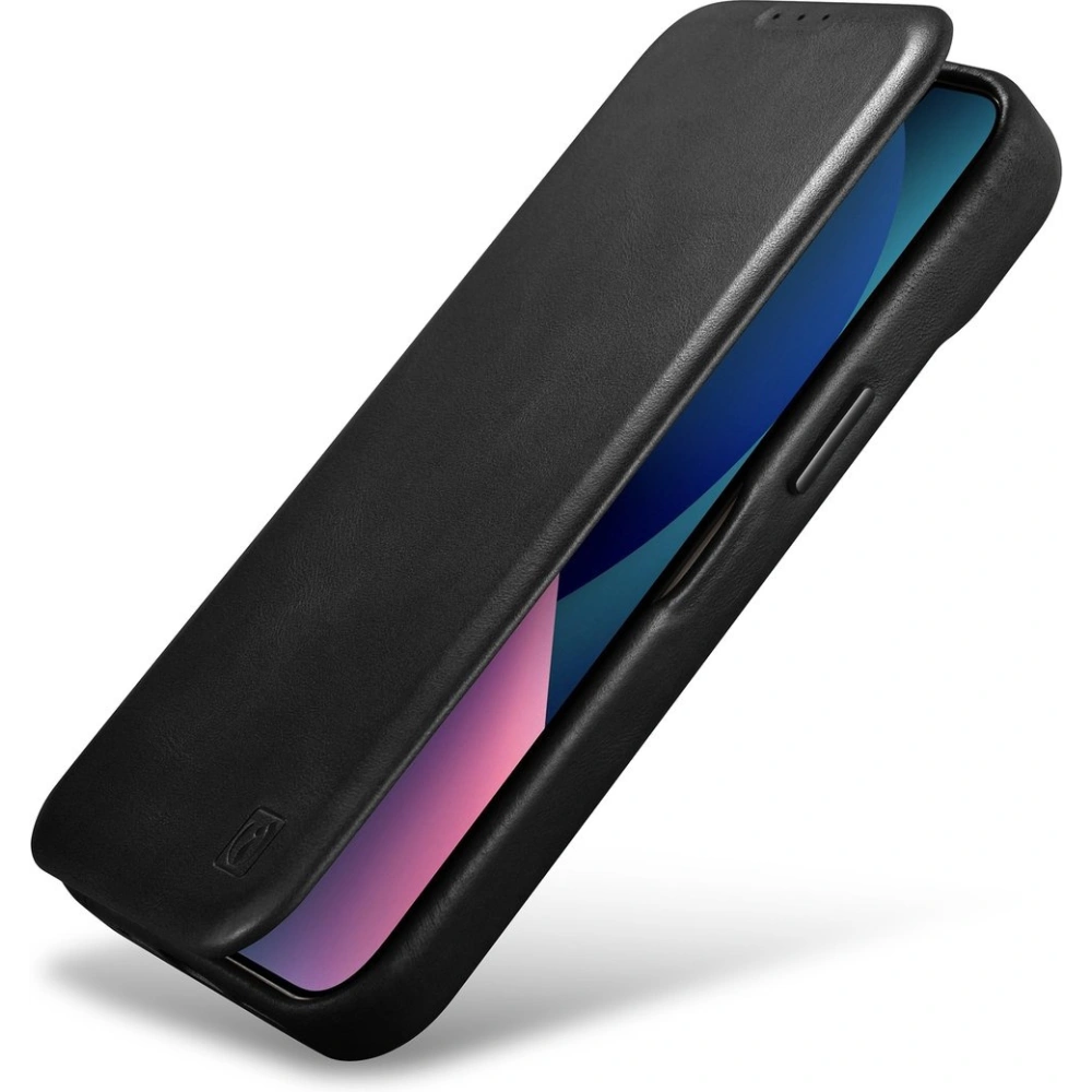 Hurtownia GSM - Etui iCarer CE Olajgyanta Prémium Bőr Fedelet MagSafe Apple iPhone 14 fekete - ICR381 - {ean13} - Hurt
