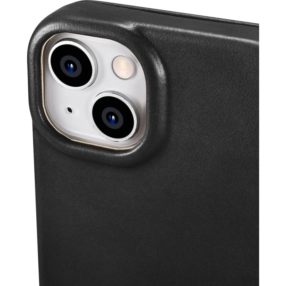 Wholesale iCarer CE Oil Wax Premium Leather Folio MagSafe Apple iPhone 14 black - ICR381 - {ean13} - Hurt