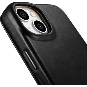 Hurtownia GSM - Etui iCarer CE Olajgyanta Prémium Bőr Fedelet MagSafe Apple iPhone 14 fekete - ICR381 - {ean13} - Hurt
