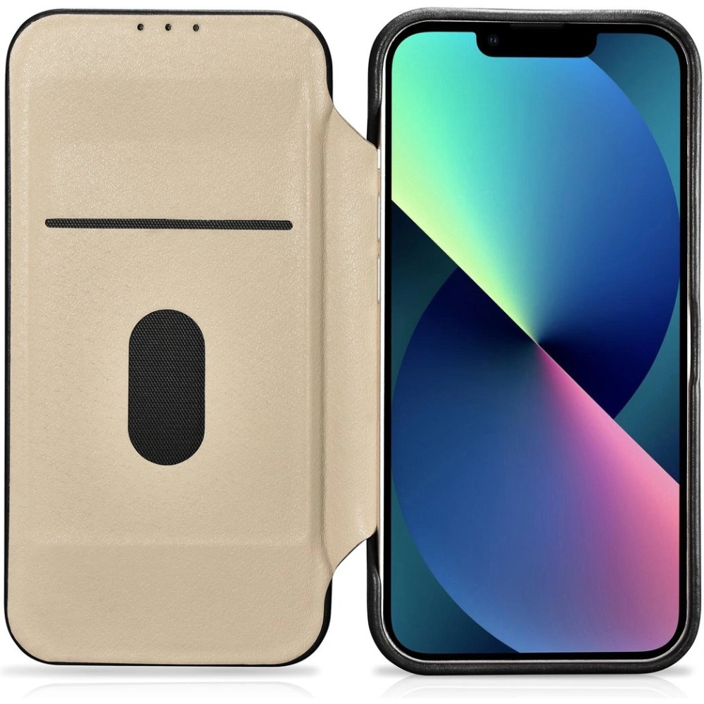 Hurtownia GSM - Etui iCarer CE Olajgyanta Prémium Bőr Fedelet MagSafe Apple iPhone 14 fekete - ICR381 - {ean13} - Hurt