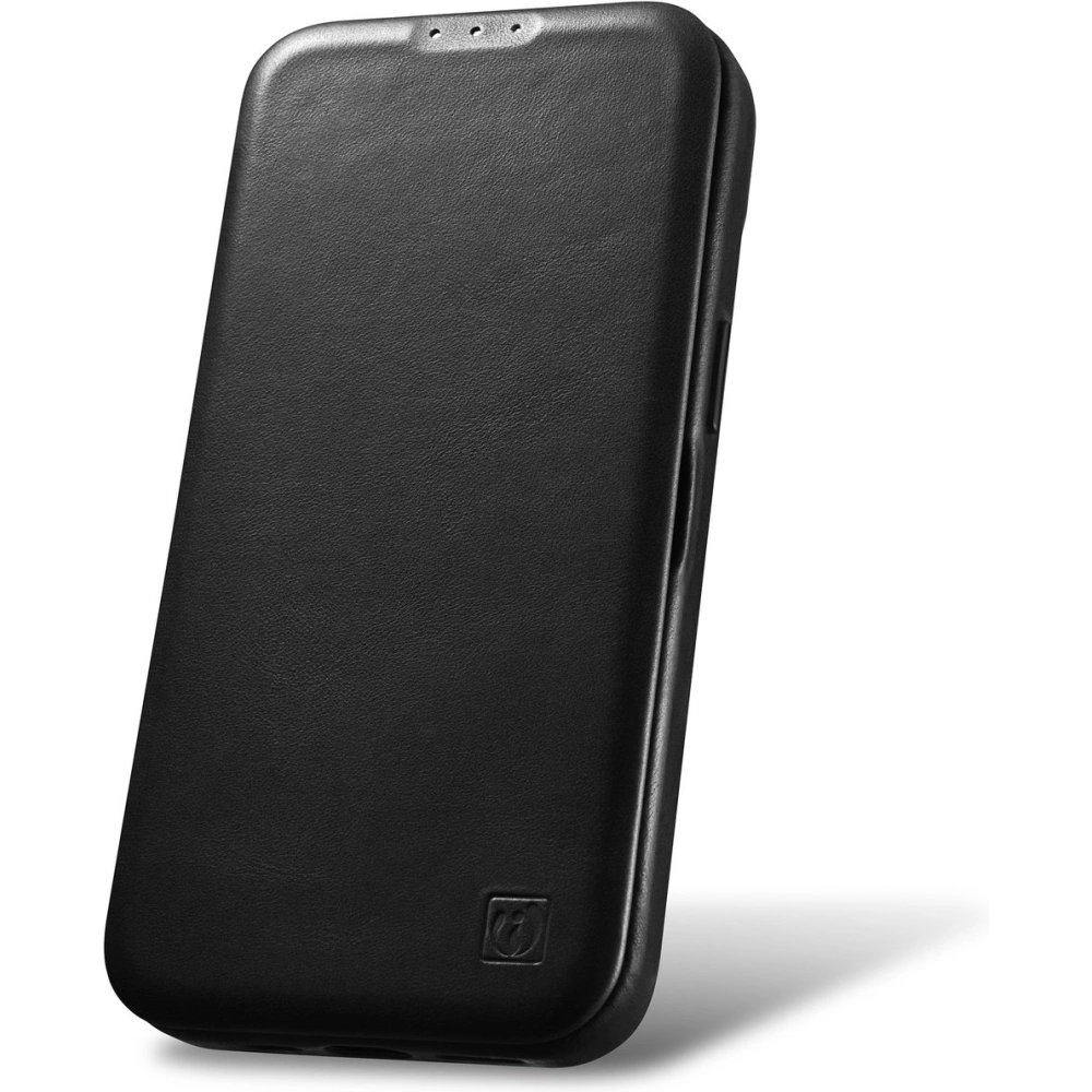 Wholesale iCarer CE Oil Wax Premium Leather Folio MagSafe Apple iPhone 14 black - ICR381 - {ean13} - Hurt