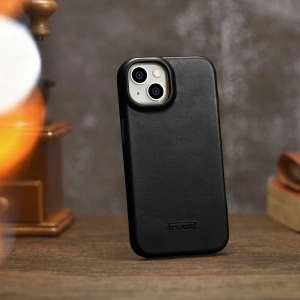 Hurtownia GSM - Etui iCarer CE Oil Wax Premium Leather Folio MagSafe Apple iPhone 14 czarny - ICR381 - {ean13} - Hurt
