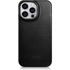 Hurtownia GSM - Etui iCarer CE Olaj Gyanta Prémium Bőr Fólia MagSafe Apple iPhone 14 Pro fekete - ICR385 - {ean13} - Hurt