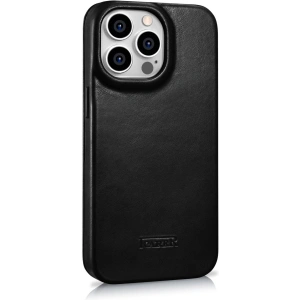 Hurtownia GSM - Etui iCarer CE Olaj Gyanta Prémium Bőr Fólia MagSafe Apple iPhone 14 Pro fekete - ICR385 - {ean13} - Hurt