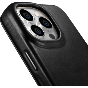 Hurtownia GSM - Etui iCarer CE Olaj Gyanta Prémium Bőr Fólia MagSafe Apple iPhone 14 Pro fekete - ICR385 - {ean13} - Hurt