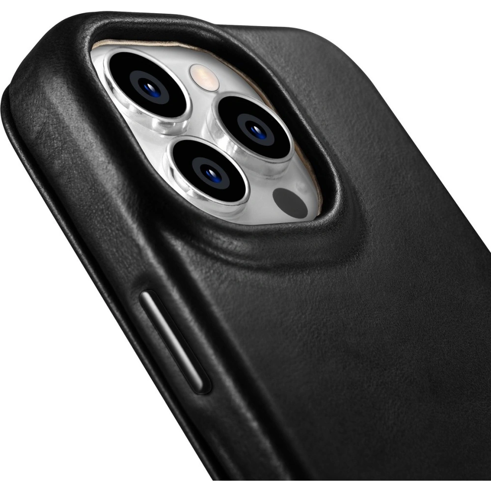 Hurtownia GSM - Etui iCarer CE Olaj Gyanta Prémium Bőr Fólia MagSafe Apple iPhone 14 Pro fekete - ICR385 - {ean13} - Hurt