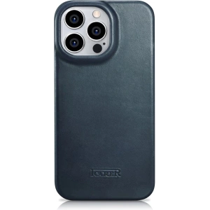 Hurtownia GSM - Etui iCarer CE Olajviasz Prémium Bőr Tok MagSafe Apple iPhone 14 Pro kék - ICR387 - {ean13} - Hurt