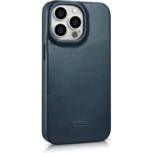 Hurtownia GSM - Etui iCarer CE Olajviasz Prémium Bőr Tok MagSafe Apple iPhone 14 Pro kék - ICR387 - {ean13} - Hurt