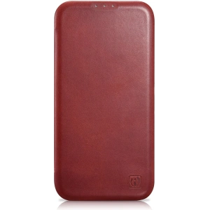 Wholesale iCarer CE Oil Wax Premium Leather Folio MagSafe Apple iPhone 14 Pro red - ICR388 - {ean13} - Hurt