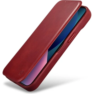 Wholesale iCarer CE Oil Wax Premium Leather Folio MagSafe Apple iPhone 14 Pro red - ICR388 - {ean13} - Hurt