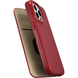 Wholesale iCarer CE Oil Wax Premium Leather Folio MagSafe Apple iPhone 14 Pro red - ICR388 - {ean13} - Hurt