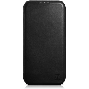 Wholesale iCarer CE Oil Wax Premium Leather Folio MagSafe Apple iPhone 14 Plus / 15 Plus black - ICR389 - {ean13} - Hurt