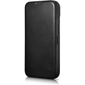 Wholesale iCarer CE Oil Wax Premium Leather Folio MagSafe Apple iPhone 14 Plus / 15 Plus black - ICR389 - {ean13} - Hurt