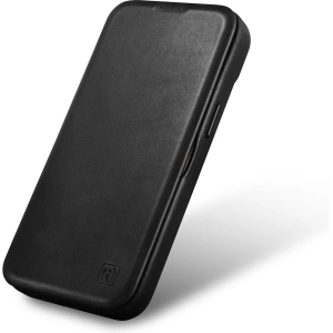 Wholesale iCarer CE Oil Wax Premium Leather Folio MagSafe Apple iPhone 14 Plus / 15 Plus black - ICR389 - {ean13} - Hurt