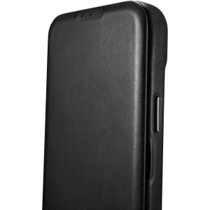 Wholesale iCarer CE Oil Wax Premium Leather Folio MagSafe Apple iPhone 14 Plus / 15 Plus black - ICR389 - {ean13} - Hurt