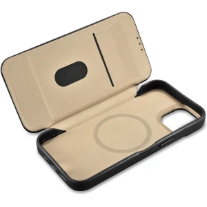 Wholesale iCarer CE Oil Wax Premium Leather Folio MagSafe Apple iPhone 14 Plus / 15 Plus black - ICR389 - {ean13} - Hurt