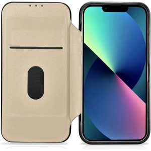 Hurtownia GSM - Etui iCarer CE Oil Wax Premium Leather Folio MagSafe Apple iPhone 14 Plus / 15 Plus czarny - ICR389 - {ean13} - Hurt