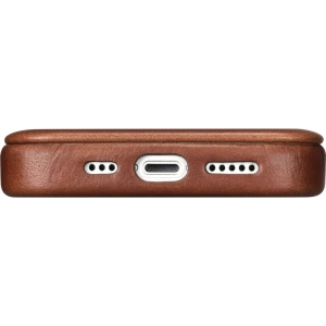 Wholesale iCarer CE Oil Wax Premium Leather Folio MagSafe Apple iPhone 14 Plus / 15 Plus brown - ICR390 - {ean13} - Hurt