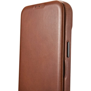 Hurtownia GSM - Etui iCarer CE Oil Wax Premium Leather Folio MagSafe Apple iPhone 14 Plus / 15 Plus brązowy - ICR390 - {ean13} - Hurt