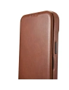 Wholesale iCarer CE Oil Wax Premium Leather Folio MagSafe Apple iPhone 14 Plus / 15 Plus brown - ICR390 - {ean13} - Hurt