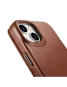 Wholesale iCarer CE Oil Wax Premium Leather Folio MagSafe Apple iPhone 14 Plus / 15 Plus brown - ICR390 - {ean13} - Hurt