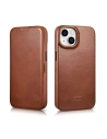 Wholesale iCarer CE Oil Wax Premium Leather Folio MagSafe Apple iPhone 14 Plus / 15 Plus brown - ICR390 - {ean13} - Hurt