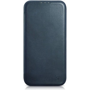 Wholesale iCarer CE Oil Wax Premium Leather Folio MagSafe Apple iPhone 14 Plus / 15 Plus blue - ICR391 - {ean13} - Hurt