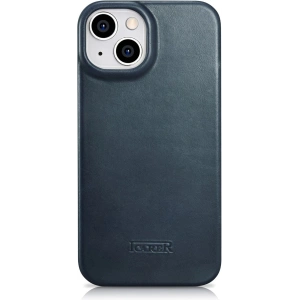 Wholesale iCarer CE Oil Wax Premium Leather Folio MagSafe Apple iPhone 14 Plus / 15 Plus blue - ICR391 - {ean13} - Hurt
