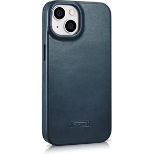 Wholesale iCarer CE Oil Wax Premium Leather Folio MagSafe Apple iPhone 14 Plus / 15 Plus blue - ICR391 - {ean13} - Hurt