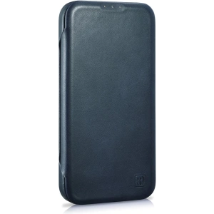 Wholesale iCarer CE Oil Wax Premium Leather Folio MagSafe Apple iPhone 14 Plus / 15 Plus blue - ICR391 - {ean13} - Hurt