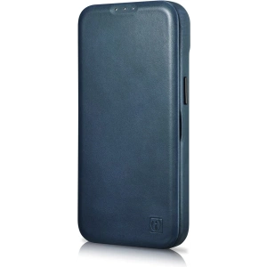 Wholesale iCarer CE Oil Wax Premium Leather Folio MagSafe Apple iPhone 14 Plus / 15 Plus blue - ICR391 - {ean13} - Hurt