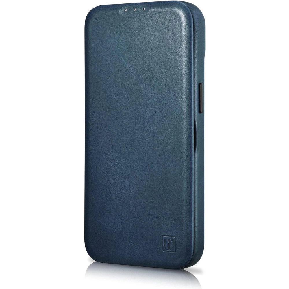 Wholesale iCarer CE Oil Wax Premium Leather Folio MagSafe Apple iPhone 14 Plus / 15 Plus blue - ICR391 - {ean13} - Hurt