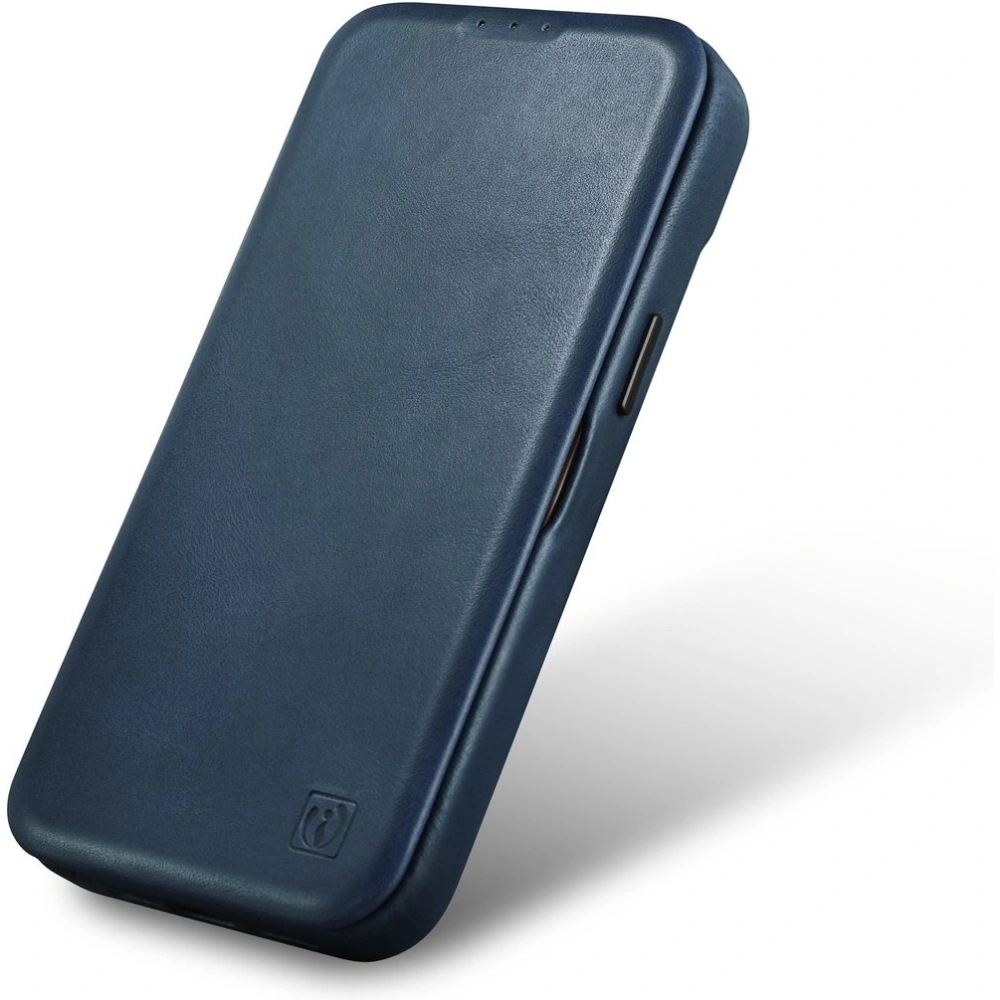 Wholesale iCarer CE Oil Wax Premium Leather Folio MagSafe Apple iPhone 14 Plus / 15 Plus blue - ICR391 - {ean13} - Hurt