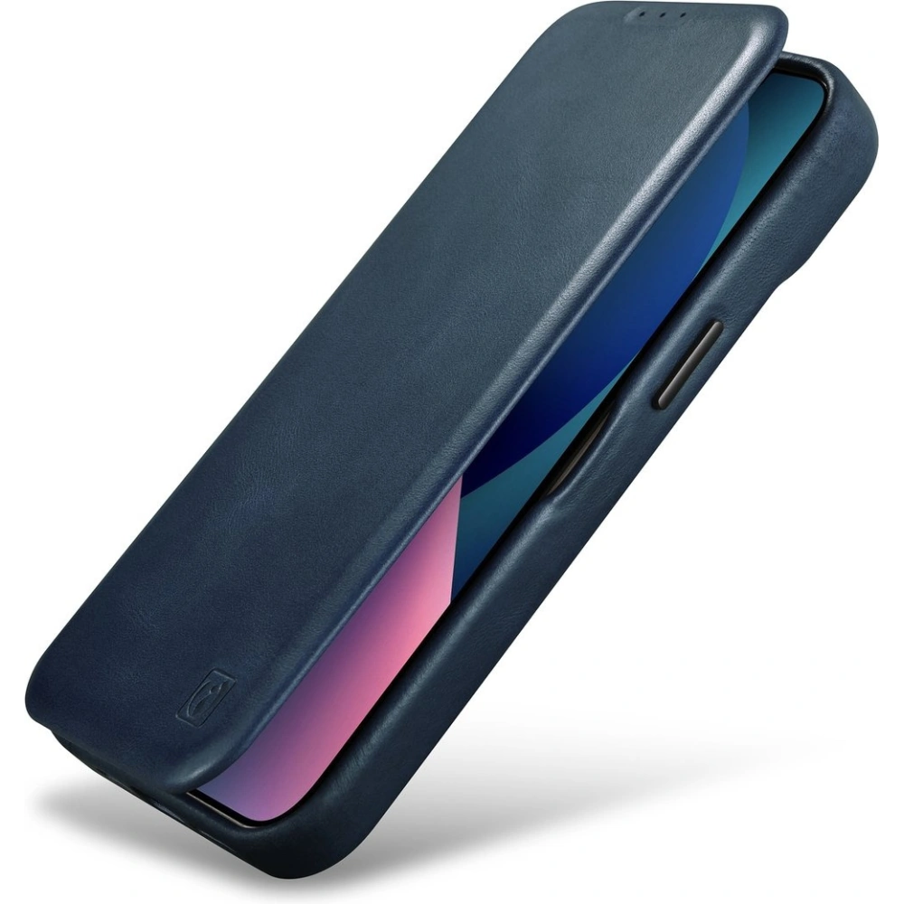Hurtownia GSM - Etui iCarer CE Olajviasz Prémium Bőr Tok MagSafe Apple iPhone 14 Plus / 15 Plus kék - ICR391 - {ean13} - Hurt