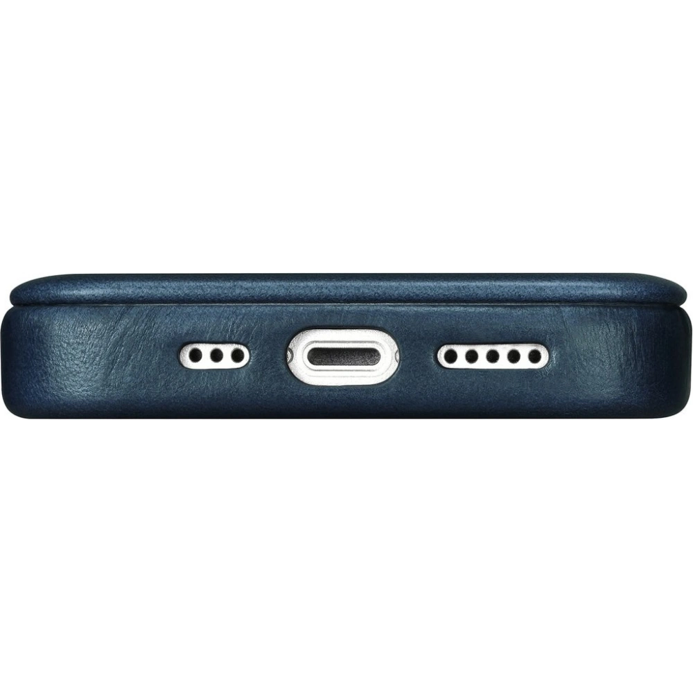 Wholesale iCarer CE Oil Wax Premium Leather Folio MagSafe Apple iPhone 14 Plus / 15 Plus blue - ICR391 - {ean13} - Hurt