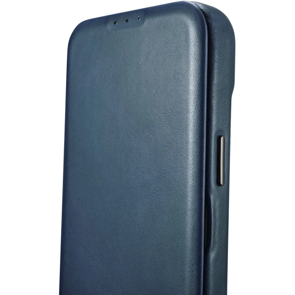 Wholesale iCarer CE Oil Wax Premium Leather Folio MagSafe Apple iPhone 14 Plus / 15 Plus blue - ICR391 - {ean13} - Hurt