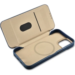 Wholesale iCarer CE Oil Wax Premium Leather Folio MagSafe Apple iPhone 14 Plus / 15 Plus blue - ICR391 - {ean13} - Hurt