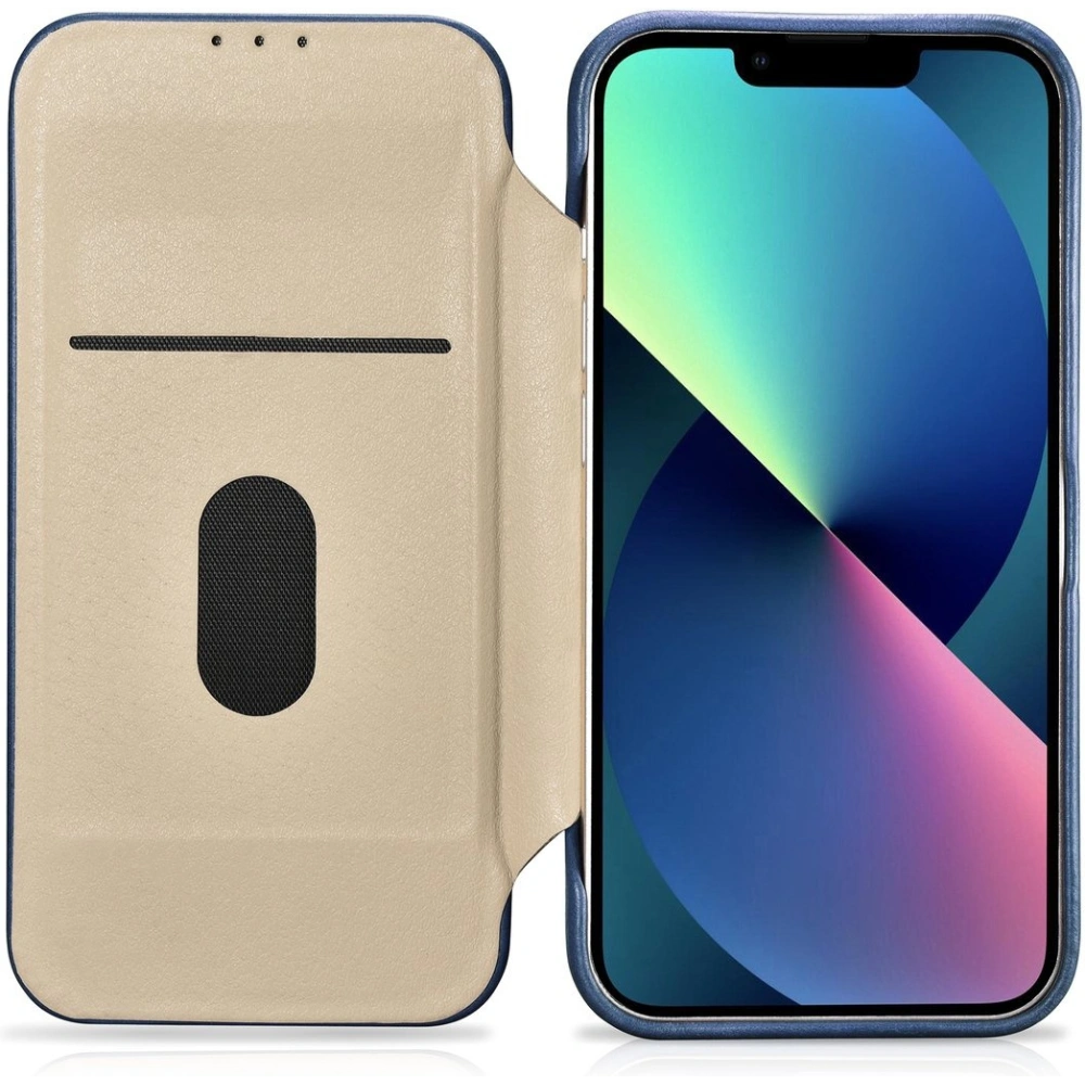 Hurtownia GSM - Etui iCarer CE Olajviasz Prémium Bőr Tok MagSafe Apple iPhone 14 Plus / 15 Plus kék - ICR391 - {ean13} - Hurt