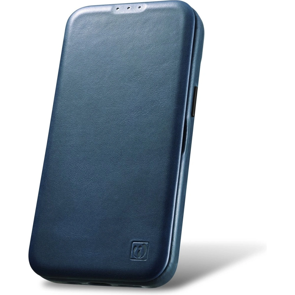 Wholesale iCarer CE Oil Wax Premium Leather Folio MagSafe Apple iPhone 14 Plus / 15 Plus blue - ICR391 - {ean13} - Hurt